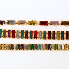 Rectangle rhinestones cup chains